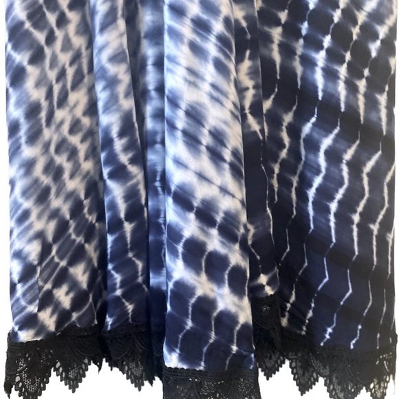 LINE & DOT NWT FRENCH BLUE TIE-DYE MAXI COVER UP - Picture 8 of 10